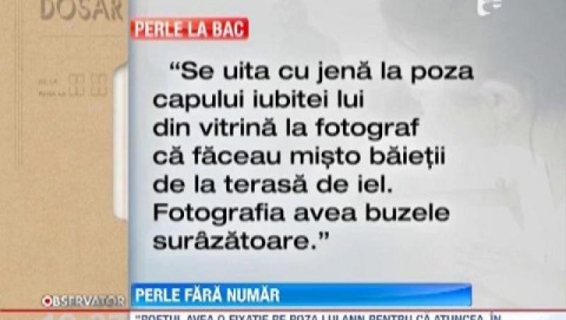 Perle de la BAC: Limba si literatura romana... fara numar!