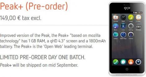 S-a dat drumul la Geeksphone Peak+, un smartphone cu Firefox OS