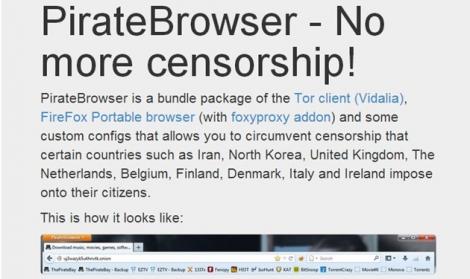 ThePirateBay si-a facut browser anti-cenzura: PirateBrowser