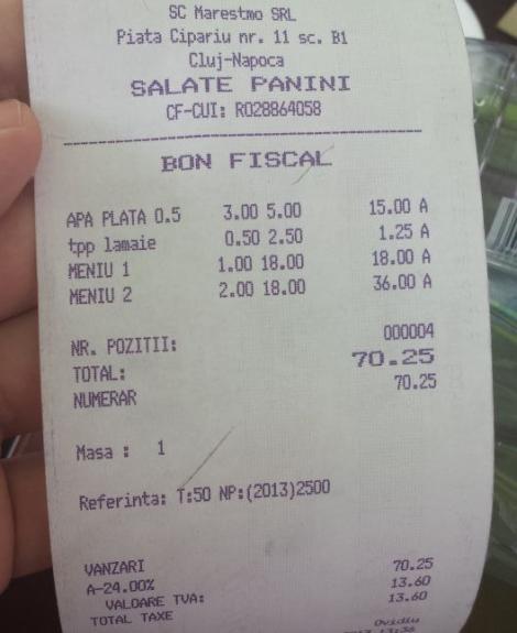 Bautura acrisoara, tarif extra intr-un restaurant din Cluj! Un barbat a fost pus sa plateasca felia de lamaie din paharul cu apa
