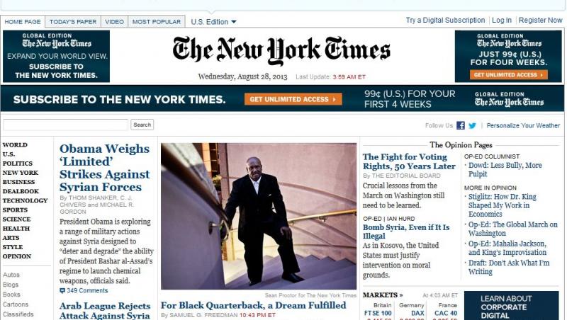 New York Times, din nou victima hackerilor 