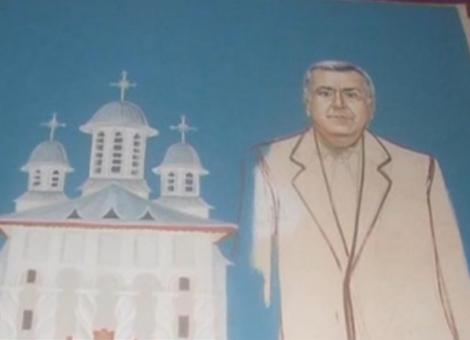 Primarul din Zimnicea, pictat pe peretii unei biserici, printre sfinti!