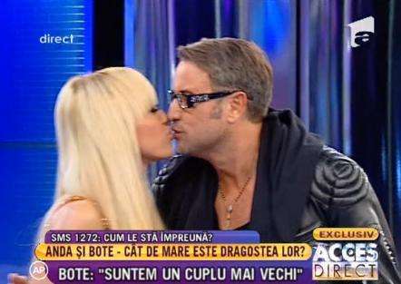 Anda Adam si Catalin Botezatu, primul sarut intr-un platou TV: "Nu ne pasa de gura lumii"