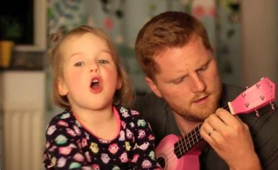 VIDEO! Cum isi linisteste un tata fetita de 4 ani. Atentie: continut induiosator!