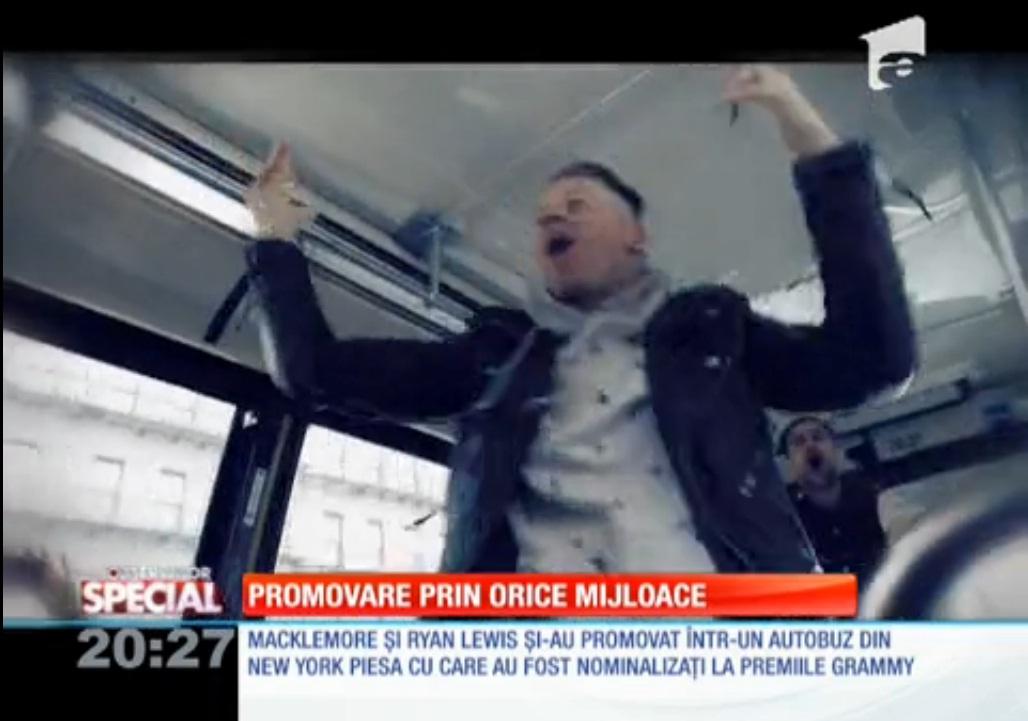 Macklemore, concert improvizat, &icirc;n autobuz