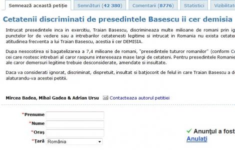 Antena 3 a iniţiat o nouă petiţie! Semnează pentru demisia preşedintelui Traian Băsescu!