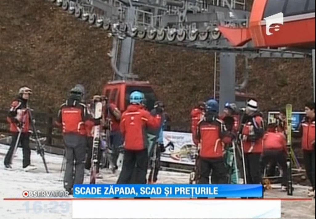 Scade stratul de zăpadă, scad și tarifele hotelierilor, cu 30%