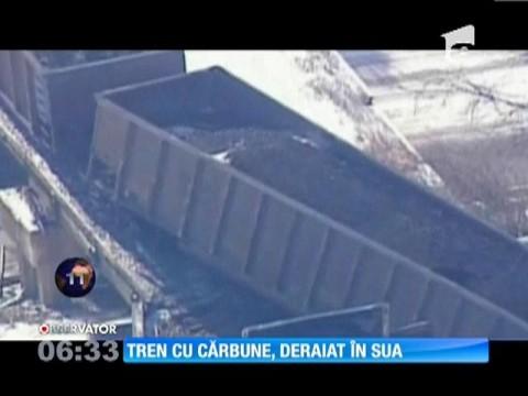 Tren deraiat &icirc;n SUA! Garnitura cu 135 de vagoane transporta cărbune