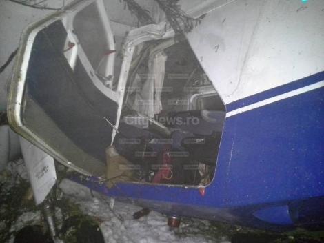 Primele imagini de la locul prăbuşirii avionului pilotat de Adrian Iovan