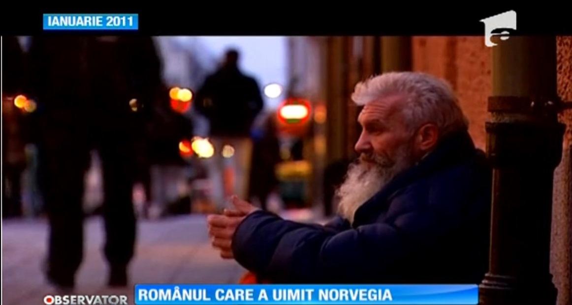 Cerşetorul rom&acirc;n care a cucerit inimile norvegienilor, răpus de cancer