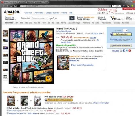 GTA 5 pentru PC apare din nou listat pe Amazon