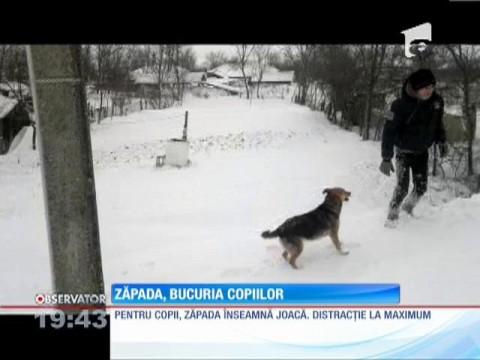 Zăpada, necazul părinților și bucuria copiilor!