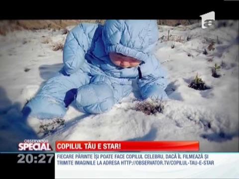 Zăpada şi copiii! Momente frumoase, faze delicioase!