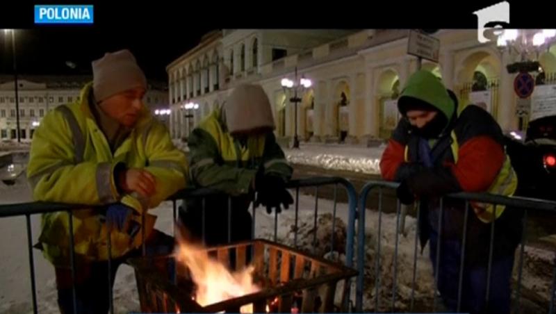 Polonezii au instalat cuptoare pe stradă, să scape de frig