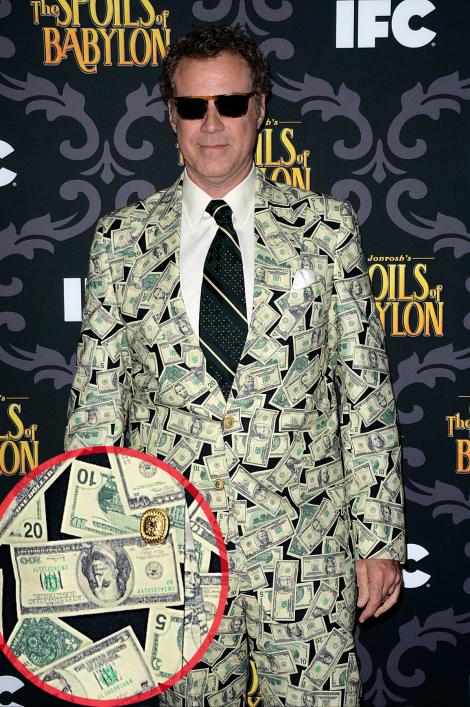 Will Ferrell are cel mai valoros costum, acoperit cu dolari