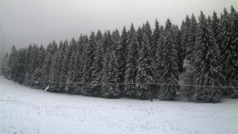 NINGEEEE ca-n povești la munte, iar la Bâlea Lac stratul de zăpadă măsoară jumătate de metru ! Imagini LIVE de pe pârtiile din România
