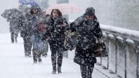ALERTĂ! Iarnă grea peste România: NINSORI, LAPOVIŢĂ, PLOI şi VÂNT în aproape toată ţara