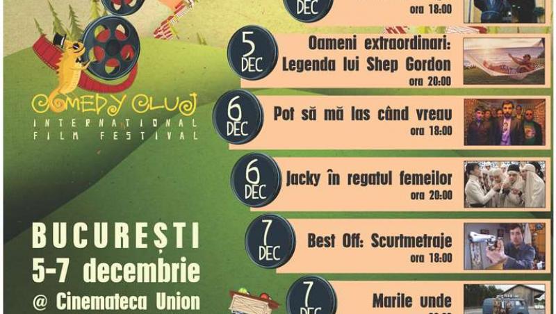 Cele mai bune filme de la Festivalul Comedy Cluj ajung la București