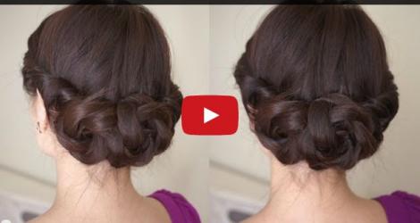 VIDEO! Cum să-ți aranjezi părul în 3 minute în formă de FLOARE