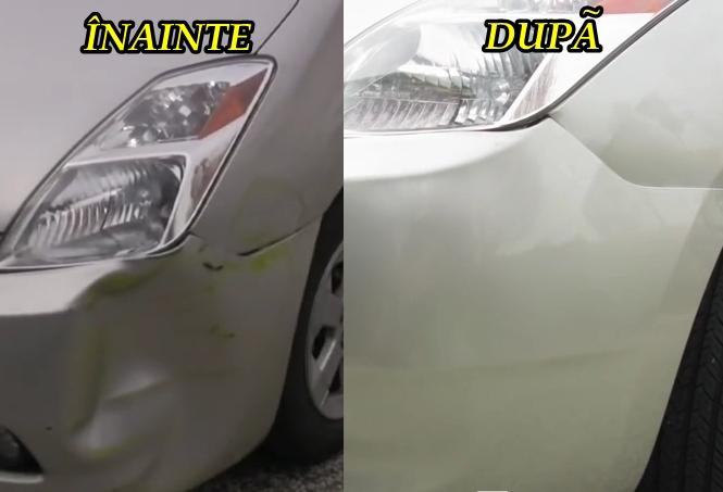 VIDEO: Cum să-ţi repari maşina după accident, simplu şi eficient, cu uscătorul de păr! Service-urile pot da faliment