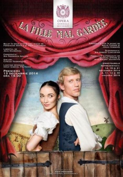 13 decembrie 2014 : "La Fille mal gardée", un balet comic prezentat în premieră la Opera Națională București