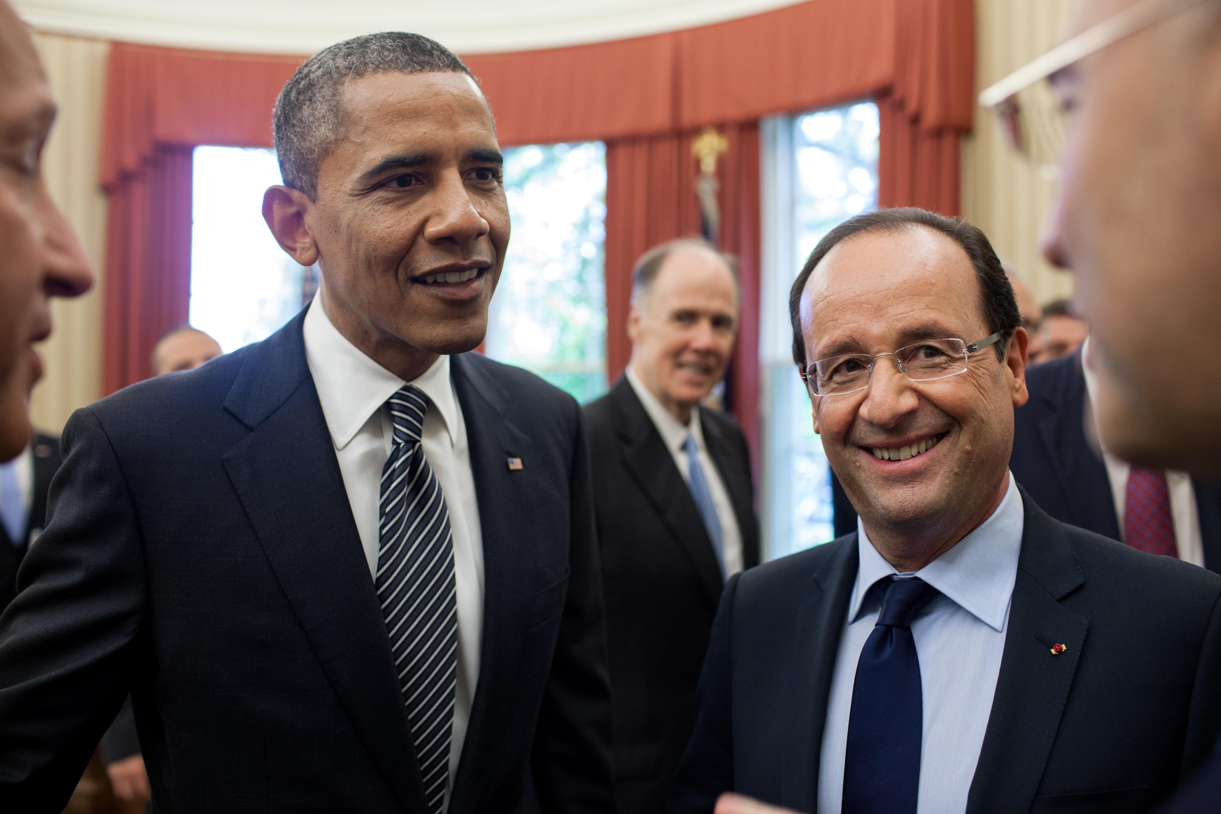 Francois Hollande şi Barack Obama, vizită umbrită de scandalurile amoroase