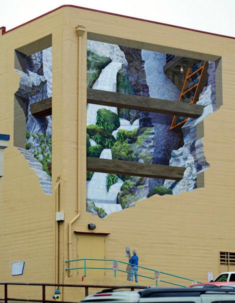 FOTO: Artistul care transformă clădirile în opere de artă! Picturile sale 3D sunt senzaţionale