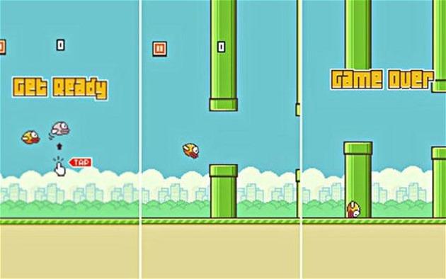 Flappy Bird poate fi jucat pe un iPhone închiriat sau online, în HTML5