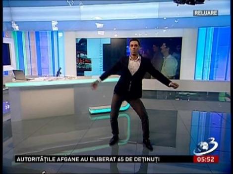 Mircea Badea, dans şi lovituri de contact... în direct la emisiunea "În gura presei"!