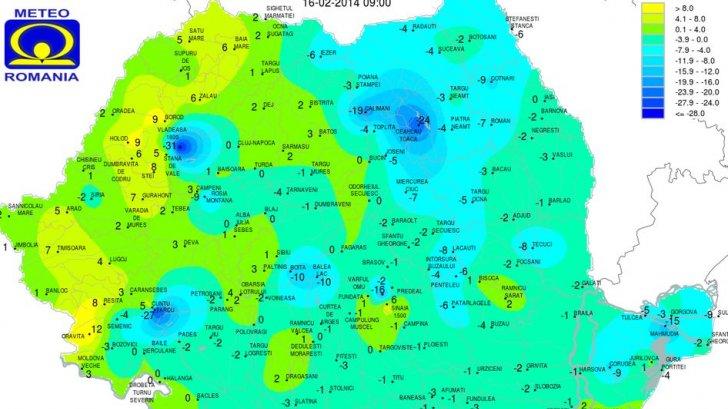 ANM a emis COD GALBEN pentru 16 judeţe!