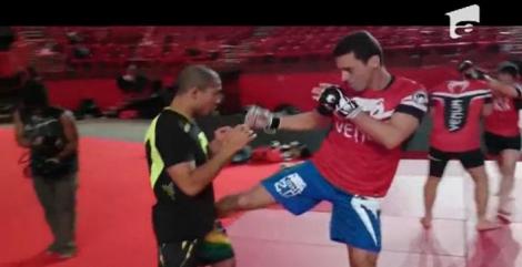 Mircea Badea s-a antrenat cu Jose Aldo, campionul UFC al categoriei "pană", la Paris