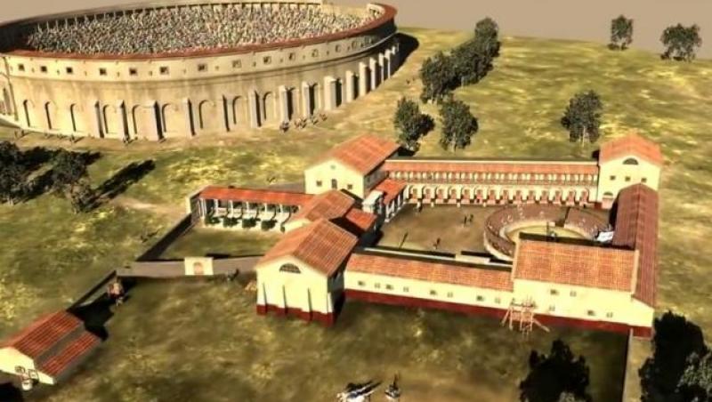 IMAGINI 3D! Așa arăta o școală de gladiatori