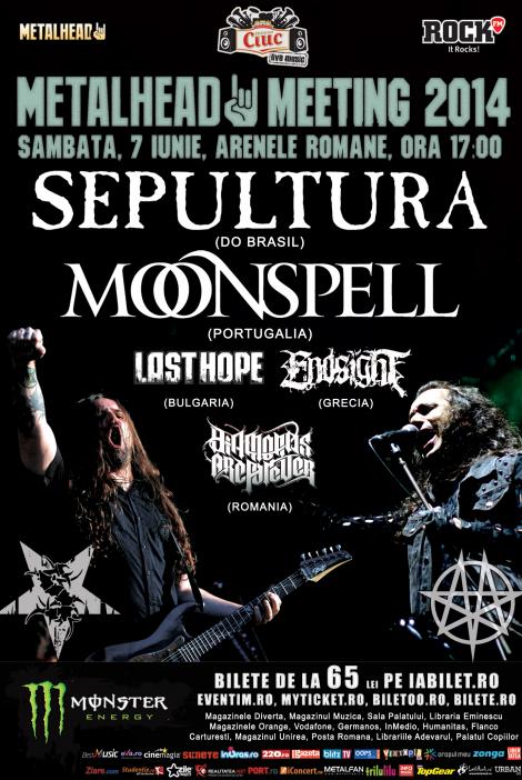 Sepultura şi Moonspell, la București! Ultima săptămână de presale pentru festivalul METALHEAD Meeting 2014