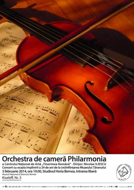 Orchestra de cameră PHILARMONIA, concert extraordinar cu ocazia împlinirii a 24 de ani de la (re)înființarea Muzeului Țăranului
