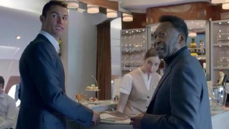 VIDEO: Cristiano Ronaldo vs. Pele, meciul în care toată lumea câştigă