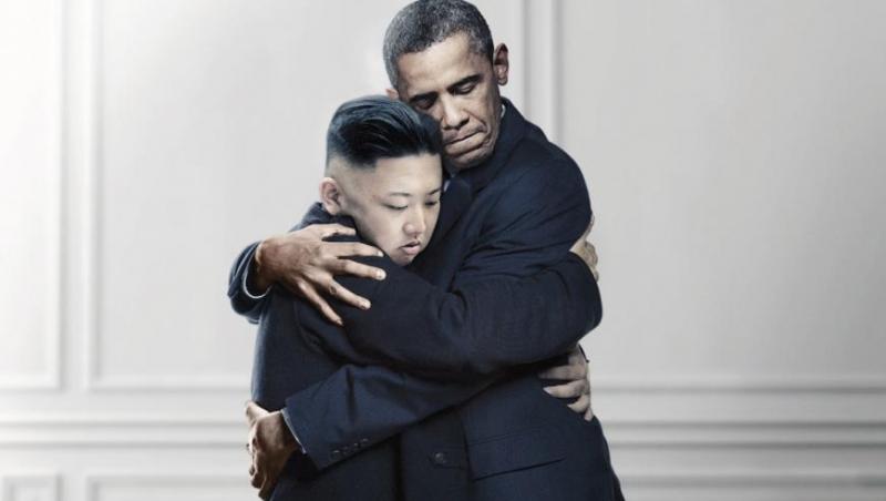 Singura fotografie în care Barack Obama îl îmbrăţişează pe Kim Jong-un
