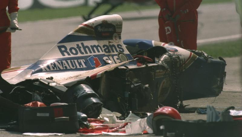 Monopostul lui Senna, după impact