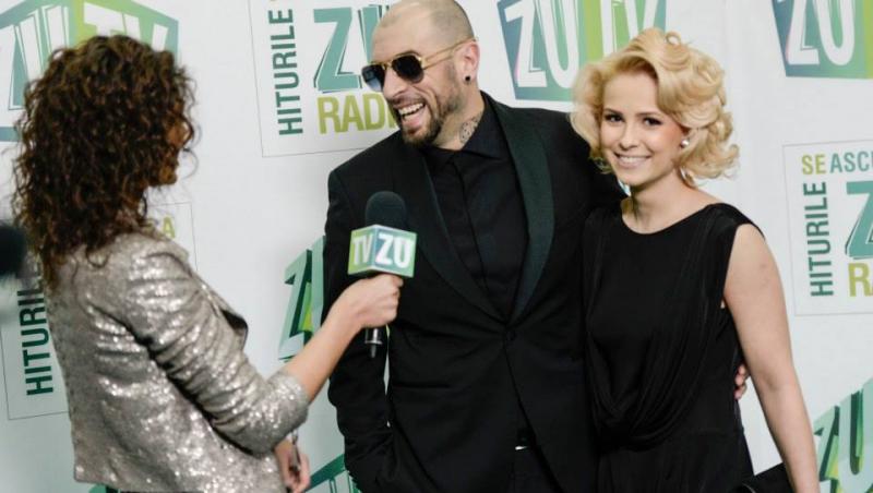 FOTO! CRBL, artistul cu cea mai frumoasă soție din showbizul românesc? Elena a fost ravisantă la ZU Music Awards