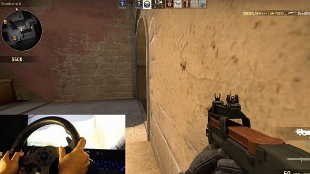 Volanul Logitech G25 poate fi folosit și pentru Counter Strike