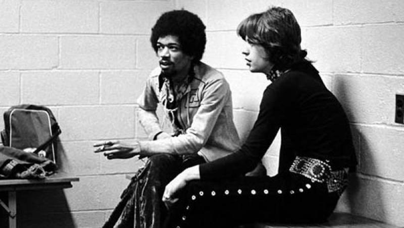 Jimi Hendrix și Mick Jagger. Ce poză! Ce băieți!