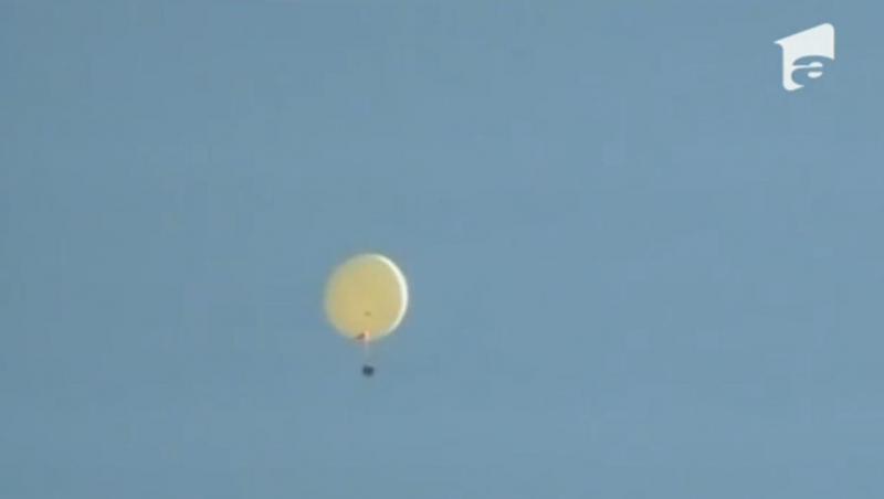 Un balon lansat la la 60 de kilometri deasupra Mureşului culege date despre poluare