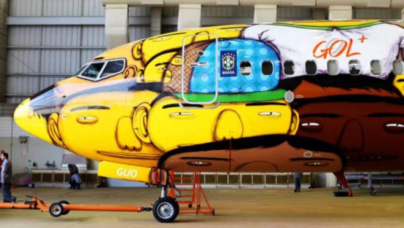FOTO: Grafitti şi multă culoare! Acesta este avionul Braziliei la Cupa Mondială