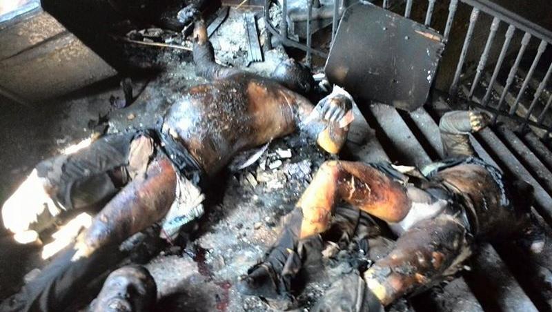 Imagini ÎNGROZITOARE, interzise MINORILOR: ODESSA, după incendiul din ”Casa Sindicatelor”: ZECI  de cadavre carbonizate