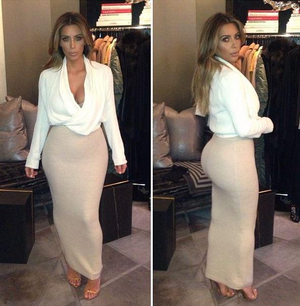 FOTO! Nu e Kim Kardashian, dar ar putea fi sora sa geamănă. De la spate!