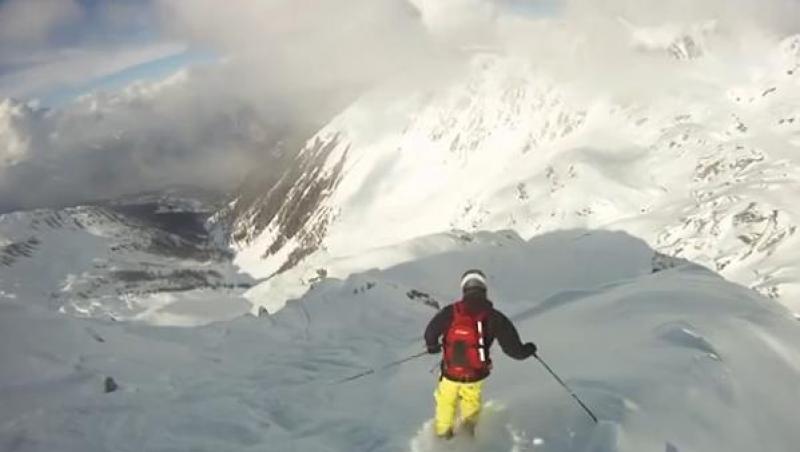 VIDEO! Un schior a fost îngropat de viu în avalanşă