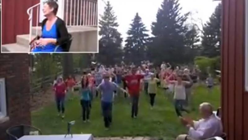 Flashmob emoţionant pentru o femeie bolnavă de cancer