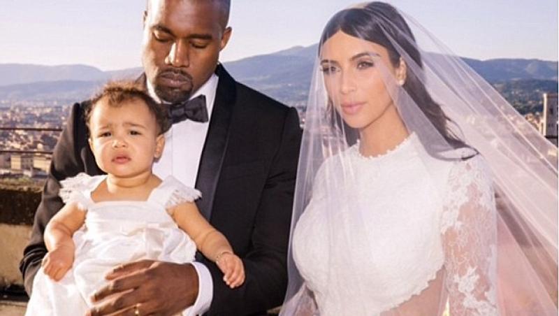 Kim Kardashian, Kanye West şi fetiţa lor