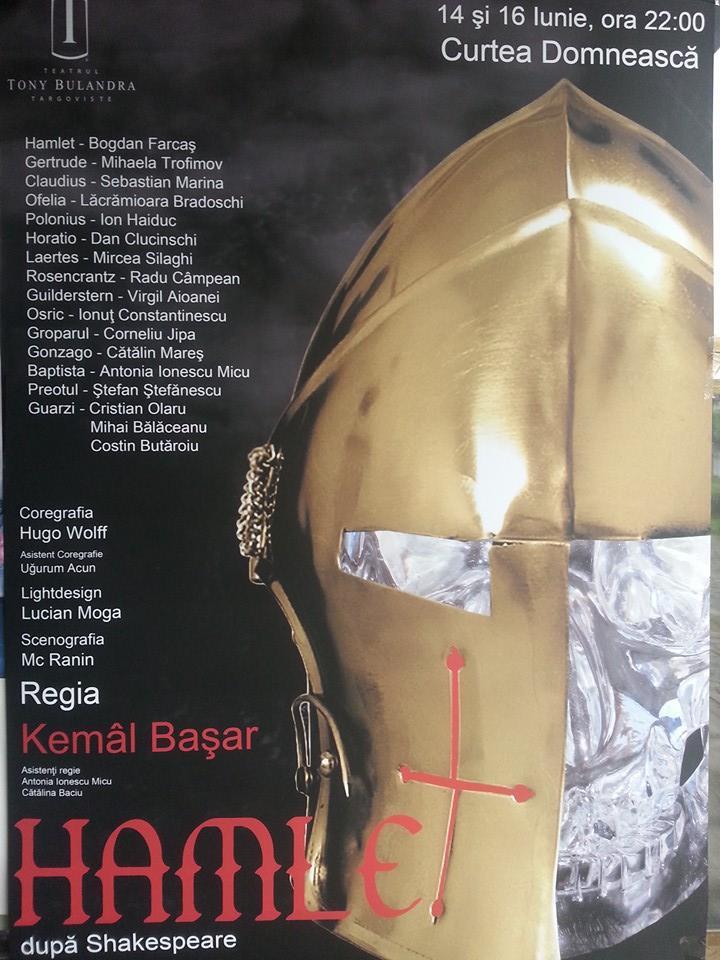 "Hamlet" in regia Kemal Basar, la Turnul Chindiei