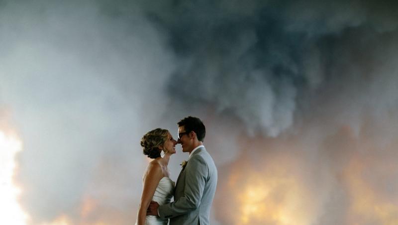 Fotografii de nuntă superbe, datorită unui incendiu