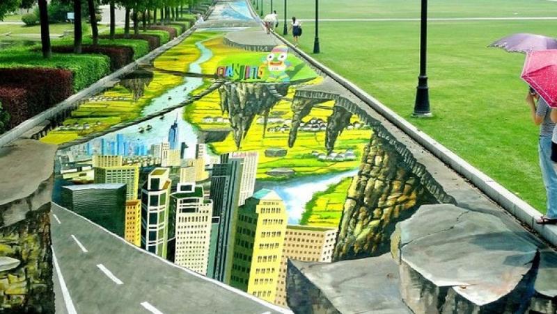 Cea mai mare pictură stradală de tip 3D